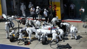 Felipe Massa no pit stop durante o GP da Áustria