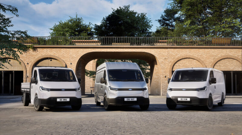 Ford apresenta a nova van elétrica Transit City na Europa.